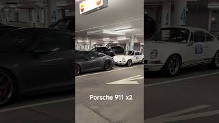 Porsche 911 x2😁#porsche #samochód #auto #porsche911 #garage #biały #szary