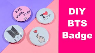 How to Make BTS Badge at Home | DIY BTS Badge from Paper - Very Easy