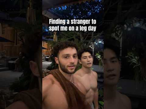 Finding a stranger to spot me on a leg day. Found a brother instead #bali #fitnessjourney