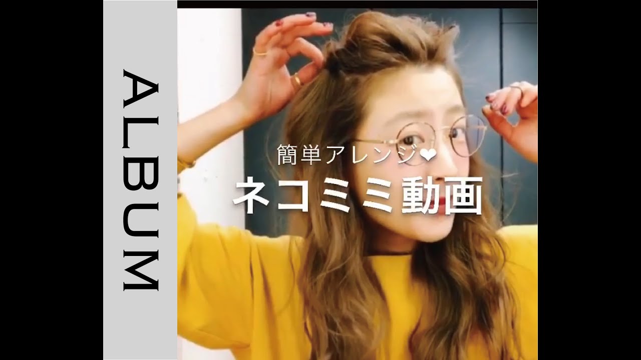 【ネコミミ風アレンジ】　可愛い！イベントに使えるネコミミアレンジ＜セルフヘアアレンジ＞〖ALBUM〗 ハイライトカラー