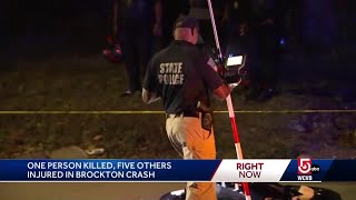 1 dead, 5 injured in multi-vehicle crash in Brockton