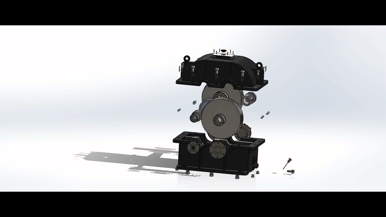 [PBL2 - NHÓM 2][MÔ PHỎNG LẮP RÁP] HỘP GIẢM TỐC 2 CẤP ĐỒNG TRỤC - YouTube