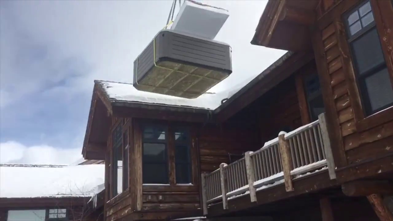 Winter Crane Hot Tub Install YouTube