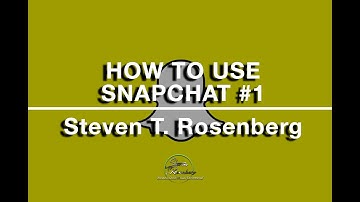 SNAPCHAT FOR BEGINNERS #1