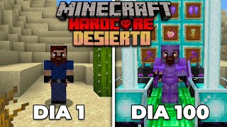 SOBREVIVÍ 100 Días en un DESIERTO INFINITO en Minecraft HARDCORE