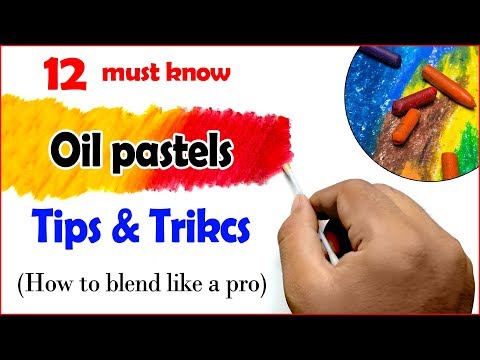 How to blend oil pastels with cotton buds || must know techniques || oil pastels tips and tricks