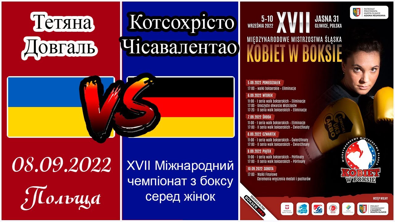 Тетяна Довгаль (Україна) - Котсохрісто Чісавалентао (Німеччина ...