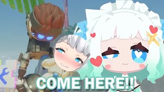 Mint being a feral freak after finding Snake 【Maid Mint Fantome】