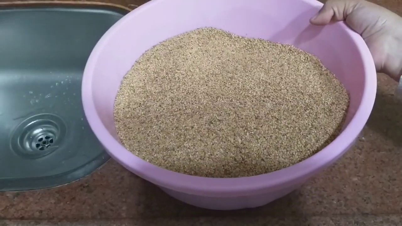 غسيل وتنظيف السمسم بكل سهوله