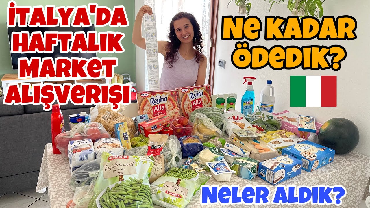 İtalya'da market alışverişi 🛒| Ne kadar ödedik? 💶 | Pazar kahvaltısı 🥐 #italya #lidl #alışveriş #new