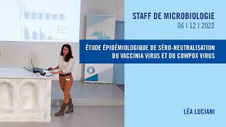Étude épidémiologique de séro-neutralisation du vaccinia virus et du cowpox virus