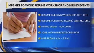 MPB get to work resume workshop and hiring events