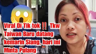 Viral Di Tik tok‼️ Tkw Taiwan Baru datang kemarin Siang, hari ini Minta Pulang in😱