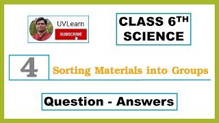 Class 6th Science Chapter 4: Sorting Materials into Groups - Question-Answers (English Medium) screenshot 1