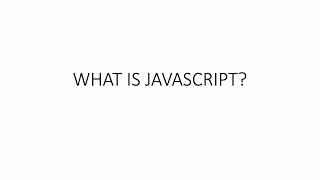 Ep 1 : What is Javascript