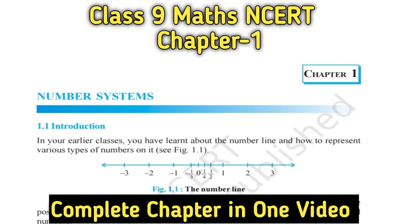 Class 9 Maths | Chapter 1 | Number Systems | Complete Chapter in One ...