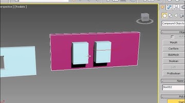 3dmax.если не работает proboolean то применить boolean