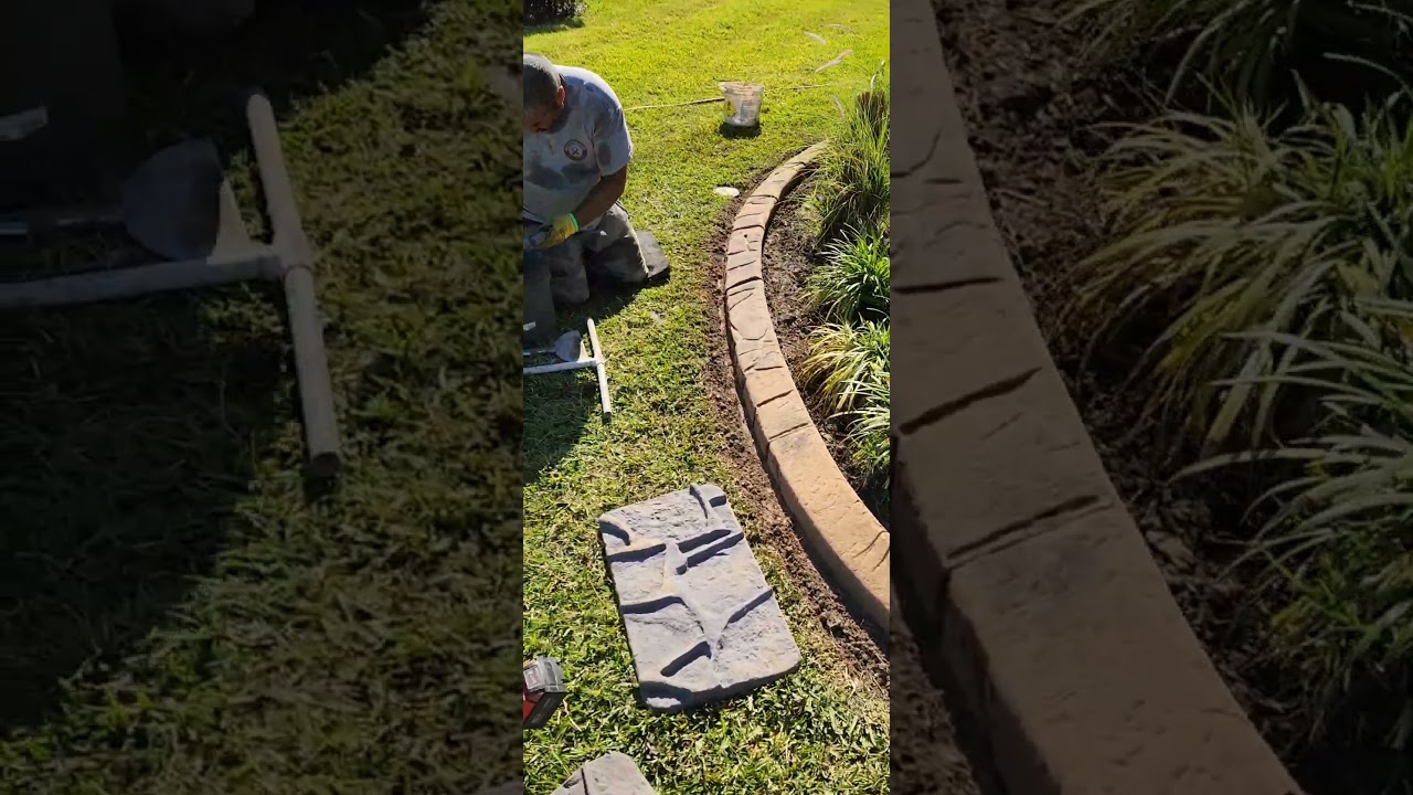 Custom Decorative Landscape Curbing.....CurbScapersFl.com #turf #artificialgrass #curb #landscape