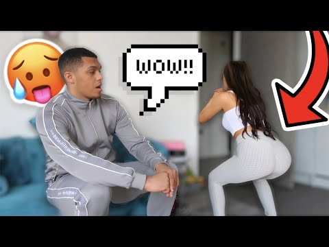 WORKING OUT WHILE WEARING FAMOUS BUTT-LIFTING LEGGINGS IN FRONT OF BOYFRIEND PRANK!!