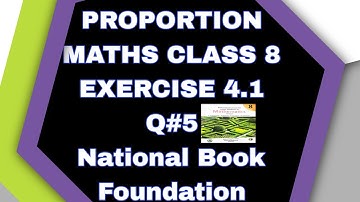 Class 8 Maths Exercise 4.1 Q#5 National Book Foundation
