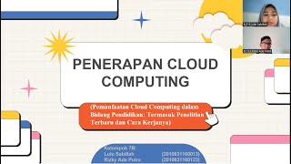 Penerapan Cloud Computing (Bidang Pendidikan) || Kelompok 7B