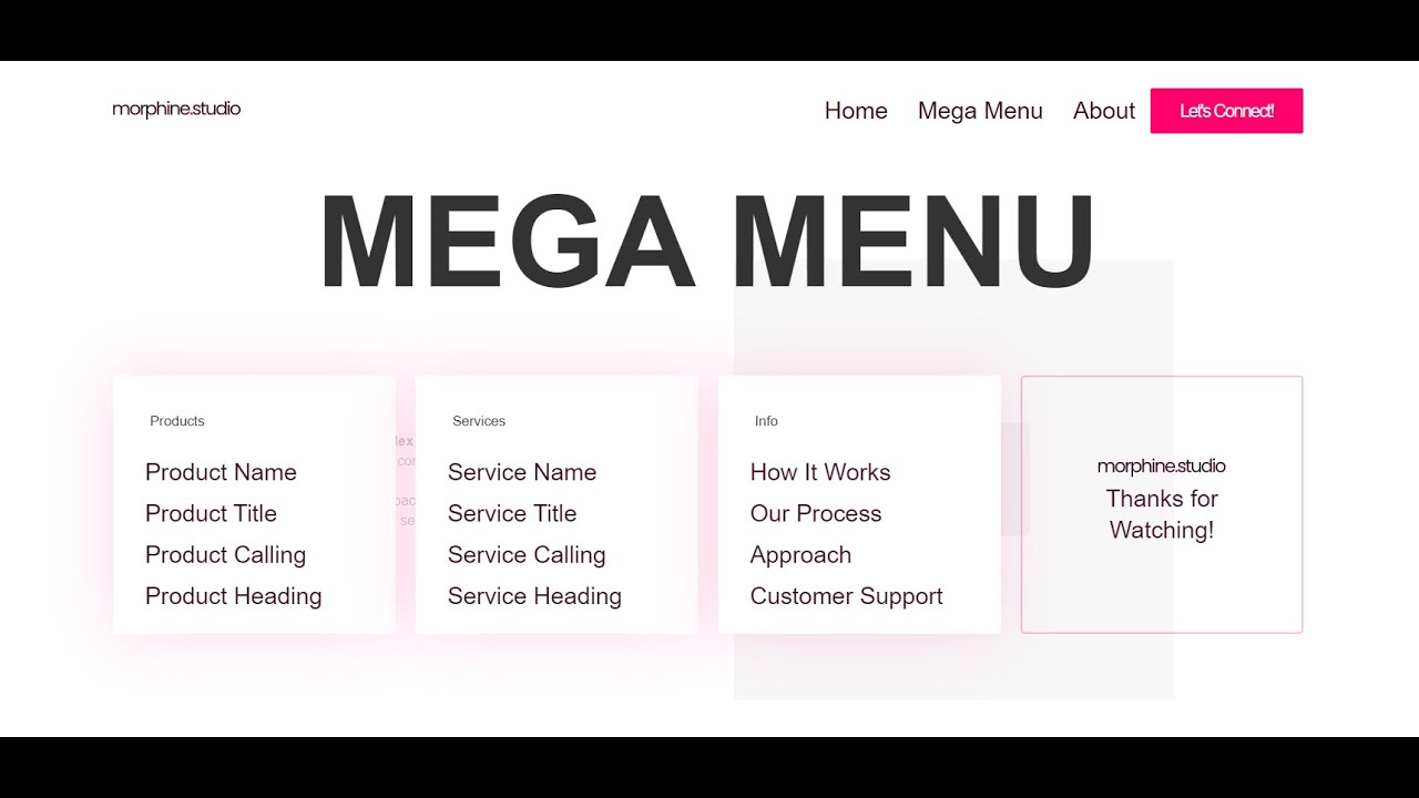 Webflow Native Mega Menu - Desktop Version (No Code Required) - YouTube