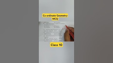 Class 10 MCQ coordinate geometry