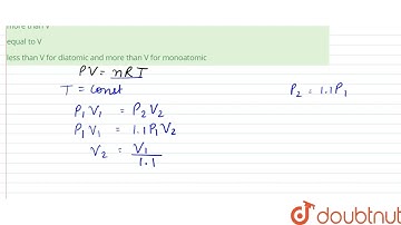 The pressure and volume of a given mass of gas at a given temperature are P and V respectively. ...