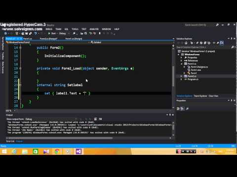 สอนเขียนโปรแกรม Visual Studio C#  ส่งค่าข้ามฟอร์ม
