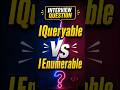IEnumerable vs IQueryable Explained | C# Interview Questions | #csharp #dotnet #shorts