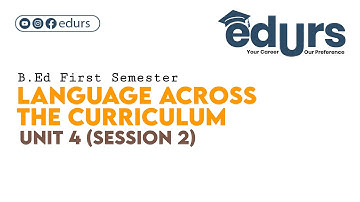 Language Across the Curriculum: Unit 4 (Session 2)