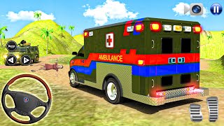 US Army Offroad Ambulance Simulator Games | Army Emergency Rescue Team | Android Gameplay screenshot 2