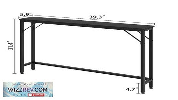 Garvee 5.9" Narrow Sofa Table Skinny Console Table with Storage Slim Behind