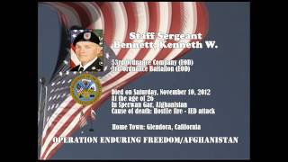 U.S. Army Memorial Tribute - Afghanistan War - U.S. Army Staff Sergeant Bennett, Kenneth W. - CA