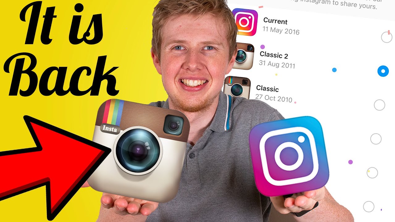 How to get the Old Instagram Logo Back (Instagram Easter Egg) - YouTube