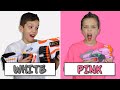 NERF BATTLE Using Only ONE Color with EXTREME Nerf Blasters At A Trampoline Park! (Nerf Challenge 4)