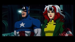 Rouge y El Capitan America - Xmen97