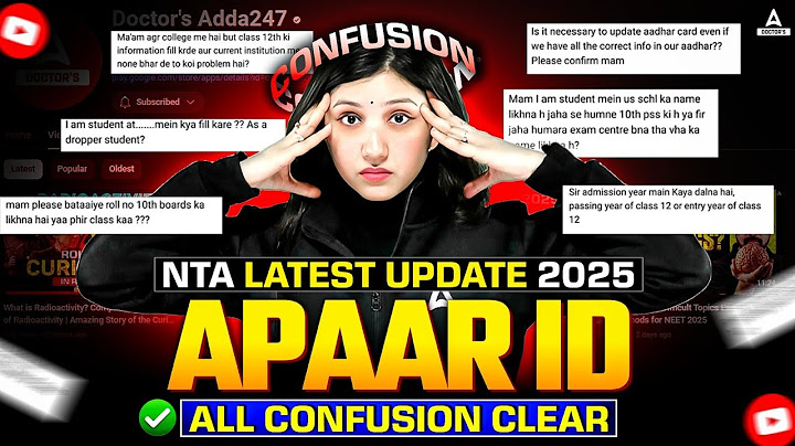 How to Create APAAR ID for NEET 2025? All Your Doubts Answered ✅ | NTA Latest Update