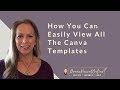 Canva Training - How To View All The Canva Templates!
