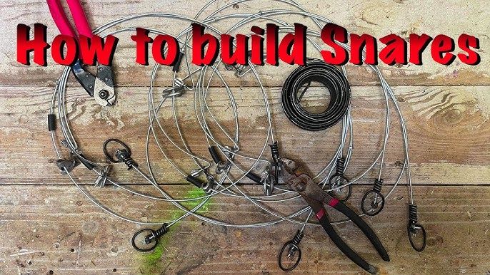 how to make a locking cable-snare for trapping 