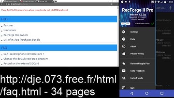 RecForge II Pro Android App Help URL