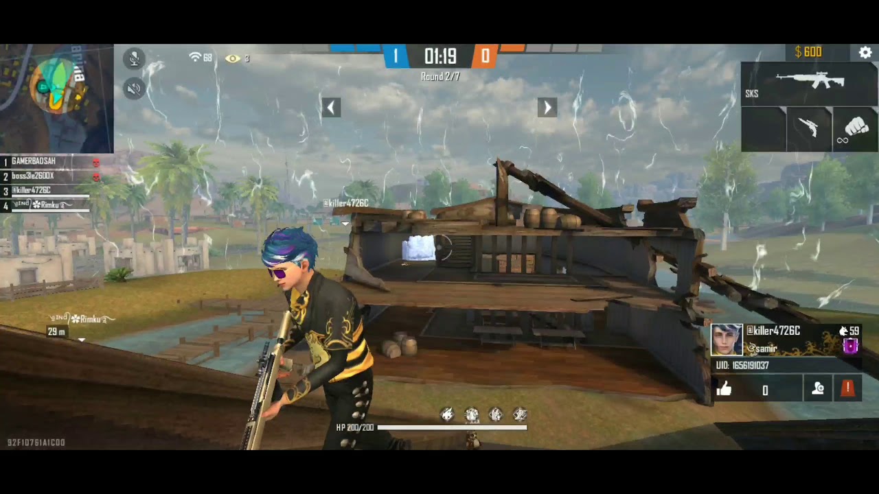 3 vs 1 free fire kalahari class squad gameplay video/11 ...