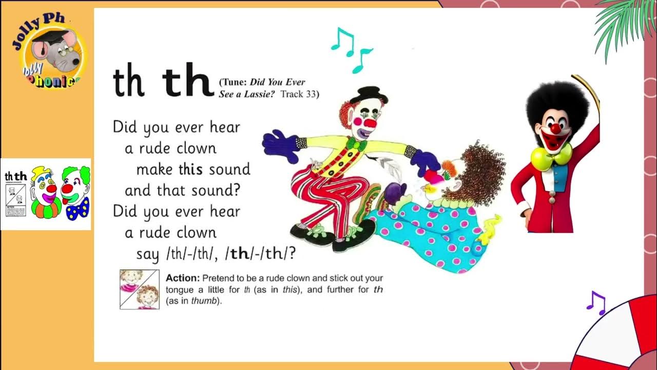 JOLLY PHONICS /th/ voiced and unvoiced SONG, LYRICS AND ACTION PHASE