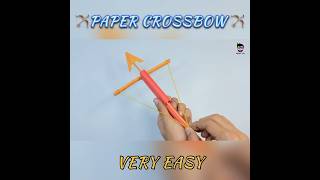 How to make a mini crossbow with paper || paper gun #shorts #papercraft #diy #craft #gun