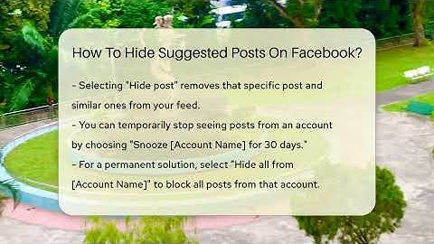 How To Hide Suggested Posts On Facebook? - Everyday-Networking