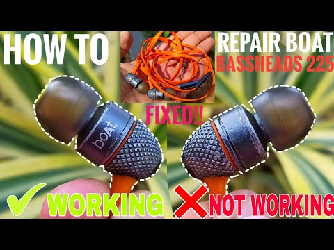 How To Repair Earphones If One Side Is Not Working Repair Boat bassHeads 225 Easiest Way