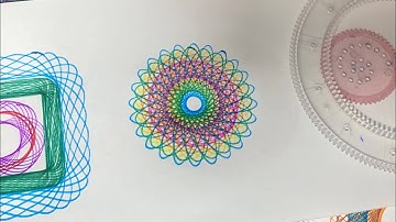 Spirograph ruler Beautiful Design | Geometric ASMR Satisfying video #spirograph #asmr