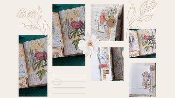 Making of a Folio: brown paper bag #6.Working on page edgers on the journal #folio #stackedenvelopes