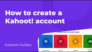 How to create a Kahoot! account
