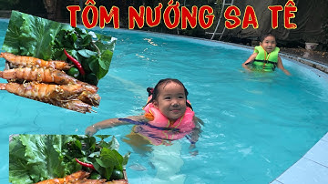 HB324-Cherry,Henry Học Bơi và Món Tôm Nướng Sa Tế Bằng Nồi Chiên Không Dầu Thơm Ngon||HƯƠNGBÙIFAMILY